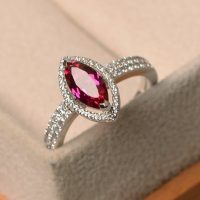 Red Ruby Ring, Silver Promising Ring, Marquise Cut, July Birthstone Ring, Halo Ring | Natural genuine Gemstone jewelry. Buy crystal jewelry, handmade handcrafted artisan jewelry for women. Unique handmade gift ideas. #jewelry #beadedjewelry #beadedjewelry #gift #shopping #handmadejewelry #fashion #style #product #jewelry #affiliate #ad Red Ruby Ring, Silver Promising Ring, Marquise Cut, July Birthstone Ring, Halo Ring | Natural genuine Gemstone jewelry. Buy crystal jewelry, handmade handcrafted artisan jewelry for women. Unique handmade gift ideas. #jewelry #beadedjewelry #beadedjewelry #gift #shopping #handmadejewelry #fashion #style #product #jewelry #affiliate #ad