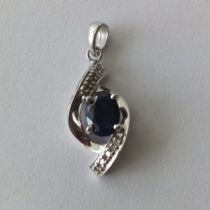 Shop Sapphire Pendants! natural sapphire pendant 14k white gold, genuine sapphire and diamond pendant jewelry gift | Natural genuine Sapphire pendants. Buy crystal jewelry, handmade handcrafted artisan jewelry for women.  Unique handmade gift ideas. #jewelry #beadedpendants #beadedjewelry #gift #shopping #handmadejewelry #fashion #style #product #pendants #affiliate #ad