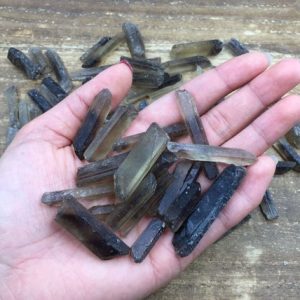 Smoky Quartz Crystal Points Rock Smokey Quartz Stick Beads Loose Gemstone Spike Beads Raw Crystal Stick Beads Supply 100g Bag | Natural genuine other-shape Gemstone beads for beading and jewelry making.  #jewelry #beads #beadedjewelry #diyjewelry #jewelrymaking #beadstore #beading #affiliate #ad
