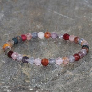 Shop Spinel Bracelets! Spinel Beaded Bracelet Handmade Grade AAA Dainty Multicolor Faceted Rondelle Spinel Beads 5mm Stacking Bracelet Multicolor Gemstone Bracelet | Natural genuine Spinel bracelets. Buy crystal jewelry, handmade handcrafted artisan jewelry for women.  Unique handmade gift ideas. #jewelry #beadedbracelets #beadedjewelry #gift #shopping #handmadejewelry #fashion #style #product #bracelets #affiliate #ad