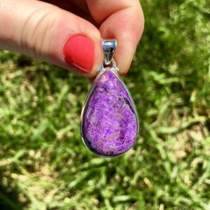 Shop Sugilite Jewelry! Sugilite Pendant – Sterling Silver Pendant – Sugilite Stone Necklace – healing crystals and stones – sugilite jewelry – Sugilite crystal 124 | Natural genuine Sugilite jewelry. Buy crystal jewelry, handmade handcrafted artisan jewelry for women.  Unique handmade gift ideas. #jewelry #beadedjewelry #beadedjewelry #gift #shopping #handmadejewelry #fashion #style #product #jewelry #affiliate #ad