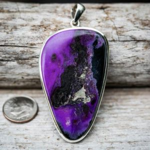 Sugilite pendant – Stunning Sugilite and Sterling Silver – Gorgeous Tone – Sugilite Jewelry – Sugilite Silver Pendant – Sugilite necklace | Natural genuine Sugilite pendants. Buy crystal jewelry, handmade handcrafted artisan jewelry for women.  Unique handmade gift ideas. #jewelry #beadedpendants #beadedjewelry #gift #shopping #handmadejewelry #fashion #style #product #pendants #affiliate #ad