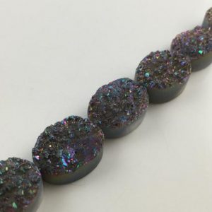10pcs Oval Druzy agate beads Cabochon Titanium Druzy drusy beads 15mm x 20mm Oval Gemstone rough beads | Natural genuine beads Gemstone beads for beading and jewelry making.  #jewelry #beads #beadedjewelry #diyjewelry #jewelrymaking #beadstore #beading #affiliate #ad