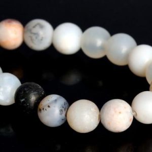 Shop Dendritic Agate Beads! 4MM Matte Parral Dendrite Agate Beads AAA Genuine Natural Gemstone Half Strand Round Loose Beads 7.5" BULK LOT 1,3,5,10,50 (104881h-1331) | Natural genuine round Dendritic Agate beads for beading and jewelry making.  #jewelry #beads #beadedjewelry #diyjewelry #jewelrymaking #beadstore #beading #affiliate #ad
