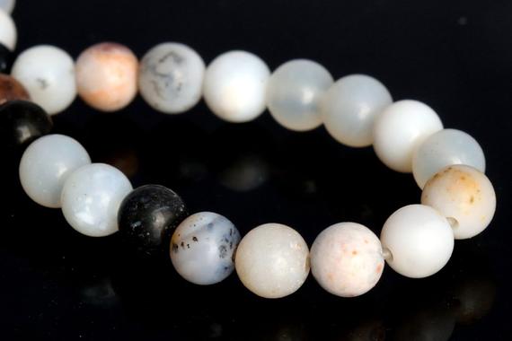 4mm Matte Parral Dendrite Agate Beads Aaa Genuine Natural Gemstone Half Strand Round Loose Beads 7.5" Bulk Lot 1,3,5,10,50 (104881h-1331)
