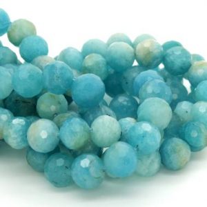 Shop Amazonite Faceted Beads! Natural Amazonite, Amazonite Faceted Sphere Ball Round Natural Gemstone Beads Stones – RNF78 | Natural genuine faceted Amazonite beads for beading and jewelry making.  #jewelry #beads #beadedjewelry #diyjewelry #jewelrymaking #beadstore #beading #affiliate #ad