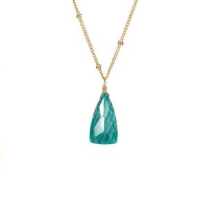 Shop Amazonite Pendants! Amazonite necklace, green mineral pendant, crystal triangle necklace, geometric, chakra necklace, spike necklace, 14K gold filled chain | Natural genuine Amazonite pendants. Buy crystal jewelry, handmade handcrafted artisan jewelry for women.  Unique handmade gift ideas. #jewelry #beadedpendants #beadedjewelry #gift #shopping #handmadejewelry #fashion #style #product #pendants #affiliate #ad