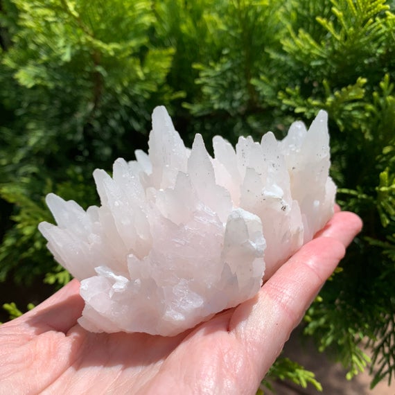 Manganoan Calcite Crystal - Raw Mineral Specimen - Natural Stone - Collectible Manganocalcite - Healing Crystal - Meditation Stone - 335g