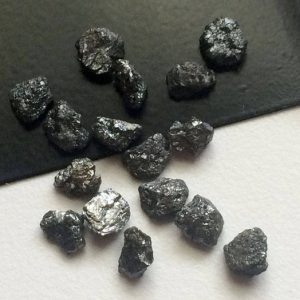 7-8mm Black Diamond, Flat Black Rough Diamond, Black Raw Diamond, Uncut Diamond, Black Loose Diamond For Jewelry (1Pc To 10Pc Options) | Natural genuine other-shape Diamond beads for beading and jewelry making.  #jewelry #beads #beadedjewelry #diyjewelry #jewelrymaking #beadstore #beading #affiliate #ad