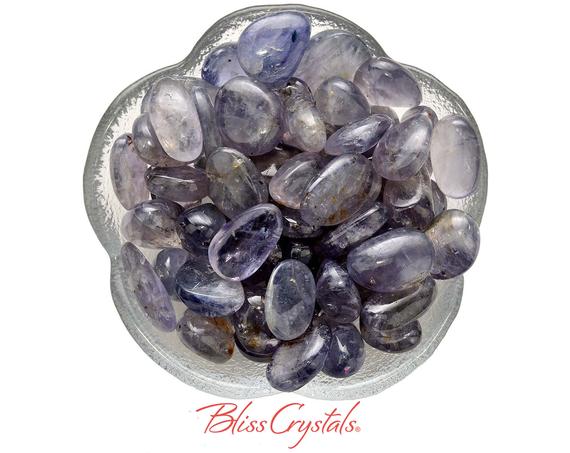1 Gem Iolite Light Blue Tumbled Stone Water Sapphire Mineral #bt76