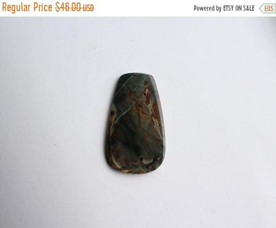 Large Morrisonite Jasper Cabochon - Natural Green Stone Cab - Destash