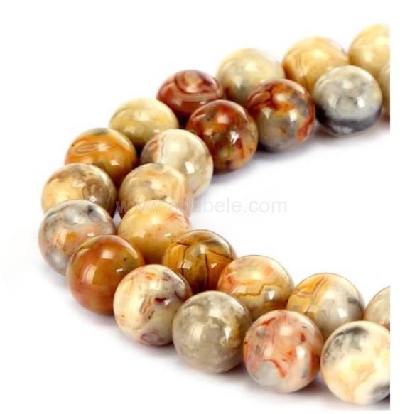 U Pick 1 Strand/15" Top Quality Natural Crazy Lace Jasper Healing Gemstone 4mm 6mm 8mm 10mm Round Bead For Bracelet Earrings Jewelry Making