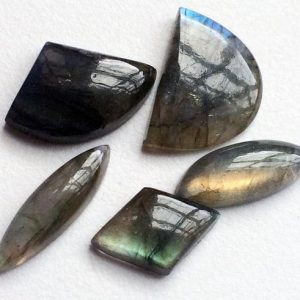 Shop Labradorite Cabochons! 22-29mm Labradorite Plain Flat Back Cabochons, 4 Pcs Labradorite Cabochons Plain Mix Shape Lot Cabochons For Jewelry – KSN87 | Natural genuine stones & crystals in various shapes & sizes. Buy raw cut, tumbled, or polished gemstones for making jewelry or crystal healing energy vibration raising reiki stones. #crystals #gemstones #crystalhealing #crystalsandgemstones #energyhealing #affiliate #ad