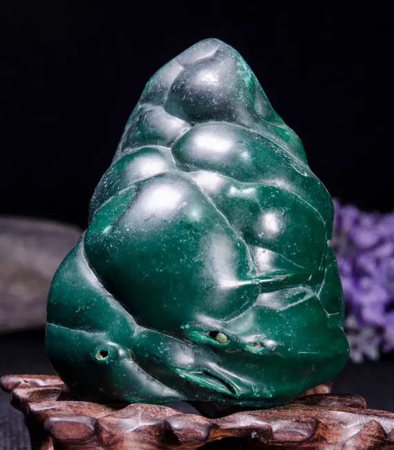 Best Large Polished Green Malachite Stone -tumbled Stones For Decoration/pocket Stones/healing Crystals/valentines Gift-63*73*40mm-256g#3843