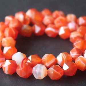 Shop Agate Chip & Nugget Beads! Natural Faceted Sardonyx Star Cut Nugget Beads,6mm/8mm/10mm/12mm Striped Agate Beads Supply,15 inches one starand | Natural genuine chip Agate beads for beading and jewelry making.  #jewelry #beads #beadedjewelry #diyjewelry #jewelrymaking #beadstore #beading #affiliate #ad