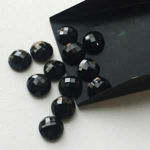 Shop Onyx Cabochons! 13mm Black Onyx Faceted Round Cabochons, Round Rose Cut Black Onyx, Black Onyx Round Cabochon, Black Gem For Jewelry (5Pcs To 20Pcs Options) | Natural genuine stones & crystals in various shapes & sizes. Buy raw cut, tumbled, or polished gemstones for making jewelry or crystal healing energy vibration raising reiki stones. #crystals #gemstones #crystalhealing #crystalsandgemstones #energyhealing #affiliate #ad
