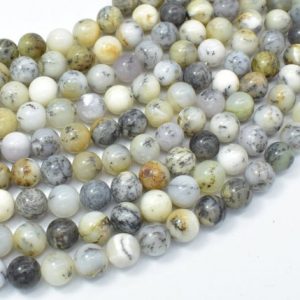 Shop Opal Round Beads! Dendritic Opal Beads, Moss Opal, 8mm (8.2mm) Round Beads, 15.5 Inch, Full strand, Approx 48 beads, Hole 1mm, A quality (441054006) | Natural genuine round Opal beads for beading and jewelry making.  #jewelry #beads #beadedjewelry #diyjewelry #jewelrymaking #beadstore #beading #affiliate #ad