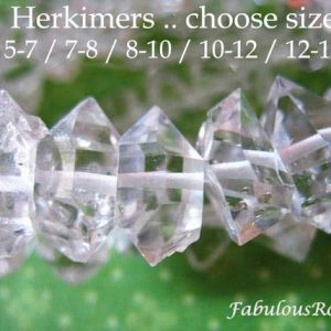 Shop Herkimer Diamond Beads! 5-50 pcs / Herkimer Diamonds Herkimer Nuggets Herkimer Beads / 6-8, 8-10, 10-12 12-14 mm / Double Terminated Crystals  xs s m l xl | Natural genuine chip Herkimer Diamond beads for beading and jewelry making.  #jewelry #beads #beadedjewelry #diyjewelry #jewelrymaking #beadstore #beading #affiliate #ad