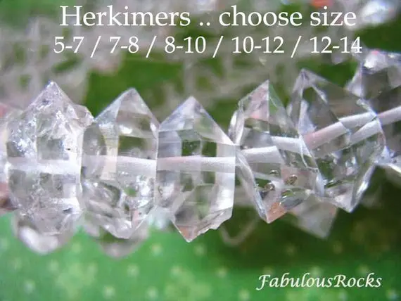 5-50 Pcs / Herkimer Diamonds Herkimer Nuggets Herkimer Beads / 6-8, 8-10, 10-12 12-14 Mm / Double Terminated Crystals  Xs S M L Xl