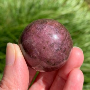 Shop Rhodonite Shapes! 40mm RHODONITE SPHERE – Natural Crystal Ball – Polished Stone – Healing Crystal – Meditation Stone – Gift – Display – From India – 121g | Natural genuine stones & crystals in various shapes & sizes. Buy raw cut, tumbled, or polished gemstones for making jewelry or crystal healing energy vibration raising reiki stones. #crystals #gemstones #crystalhealing #crystalsandgemstones #energyhealing #affiliate #ad