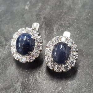 Shop Sapphire Earrings! Sapphire Earrings, Natural Sapphire, Victorian Earrings, September Birthstone, Sapphire Studs, Blue Vintage Earrings, Solid Silver Earrings | Natural genuine Sapphire earrings. Buy crystal jewelry, handmade handcrafted artisan jewelry for women.  Unique handmade gift ideas. #jewelry #beadedearrings #beadedjewelry #gift #shopping #handmadejewelry #fashion #style #product #earrings #affiliate #ad