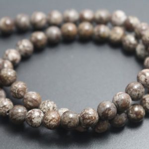Snowflake Obsidian Beads,6mm/8mm/10mm/12mm Smooth and Round Stone Beads,15 inches one starand | Natural genuine round Snowflake Obsidian beads for beading and jewelry making.  #jewelry #beads #beadedjewelry #diyjewelry #jewelrymaking #beadstore #beading #affiliate #ad