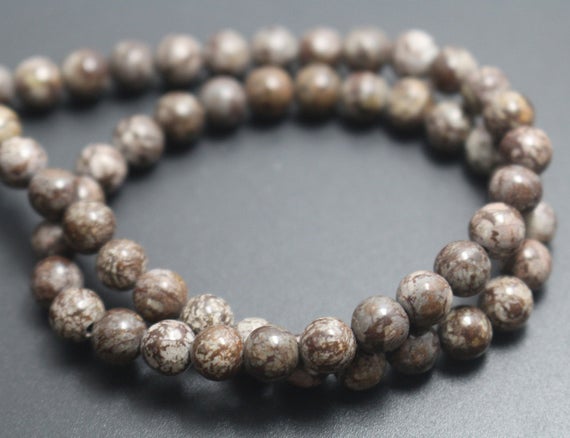 Snowflake Obsidian Beads,6mm/8mm/10mm/12mm Smooth And Round Stone Beads,15 Inches One Starand