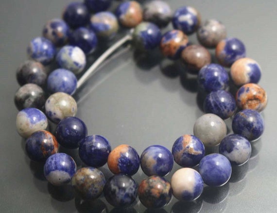 Orange Sodalite Beads,6mm/8mm/10mm/12mm Natural Smooth And Round Stone Beads,15 Inches One Starand