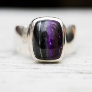 Shop Sugilite Jewelry! Sugilite Ring 8 – Sugilite and Sterling Silver ring – Suglite Jewelry – Sugilite ring – Ring Size 8 – Sterling Silver Sugilite Ring Size 8 | Natural genuine Sugilite jewelry. Buy crystal jewelry, handmade handcrafted artisan jewelry for women.  Unique handmade gift ideas. #jewelry #beadedjewelry #beadedjewelry #gift #shopping #handmadejewelry #fashion #style #product #jewelry #affiliate #ad