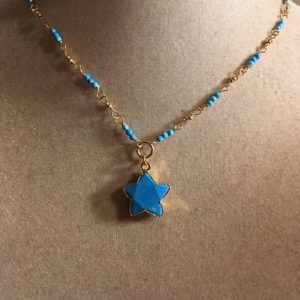 Shop Turquoise Pendants! Turquoise Necklace – Gold Jewelry – Star Pendant Jewellery – Beaded – Dainty | Natural genuine Turquoise pendants. Buy crystal jewelry, handmade handcrafted artisan jewelry for women.  Unique handmade gift ideas. #jewelry #beadedpendants #beadedjewelry #gift #shopping #handmadejewelry #fashion #style #product #pendants #affiliate #ad