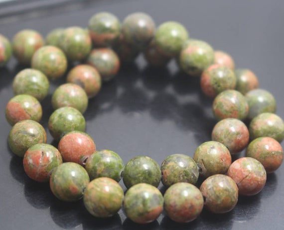 6mm/8mm/10mm/12mm Unakite Beads,smooth And Round Stone Beads,15 Inches One Starand