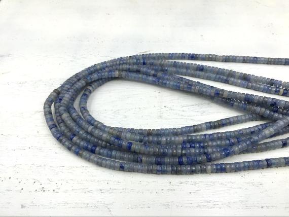 Blue Aventurine Heishi Beads Rondelle Tyre Spacer Beads 4x2mm Natural Aventurine Gemstone Rondelles Beading Supplies 15.5"/full Strand