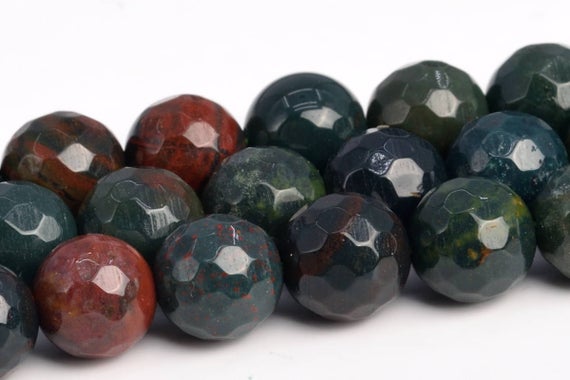 Dark Green Blood Stone Beads Grade Aaa Genuine Natural Gemstone Micro Faceted Round Loose Beads 6mm 8mm 10mm Bulk Lot Options