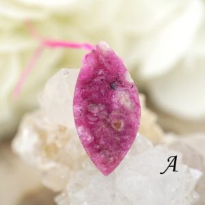 Shop Calcite Beads! Cobalto Calcite Pink Druzy freeform pendant (ETP00318)  Rare Natural/Unique jewelry/Vintage jewelry/Gemstone pendants | Natural genuine other-shape Calcite beads for beading and jewelry making.  #jewelry #beads #beadedjewelry #diyjewelry #jewelrymaking #beadstore #beading #affiliate #ad