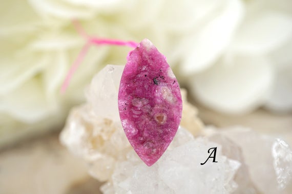 Cobalto Calcite Pink Druzy Freeform Pendant (etp00318)  Rare Natural/unique Jewelry/vintage Jewelry/gemstone Pendants