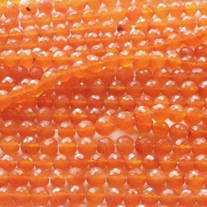 Shop Carnelian Faceted Beads! 5-6mm Carnelian Rondelle Beads, Carnelian Faceted Rondelle Beads, Carnelian Orange Faceted Round Balls For Jewelry (4IN To 8IN Option) | Natural genuine faceted Carnelian beads for beading and jewelry making.  #jewelry #beads #beadedjewelry #diyjewelry #jewelrymaking #beadstore #beading #affiliate #ad
