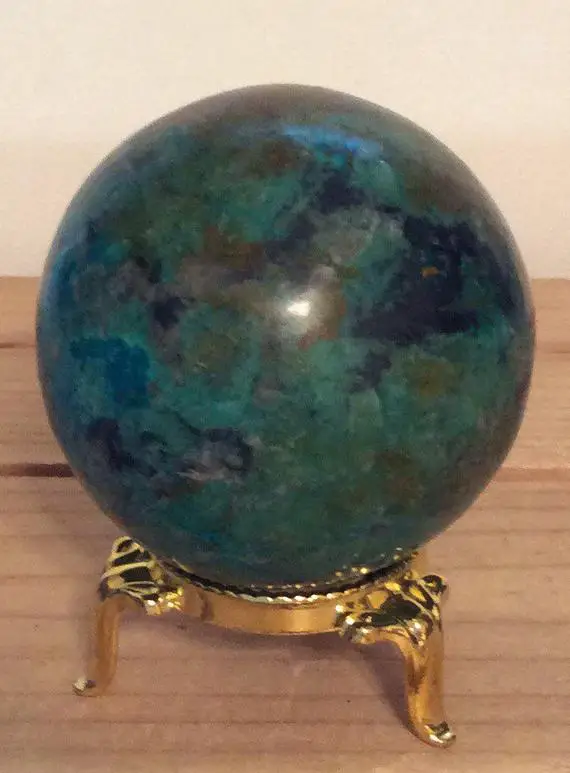 Chrysocolla 50mm Sphere, Tranquil And Sustaining Stone,healing Crystal, Spiritual Stone, Meditation