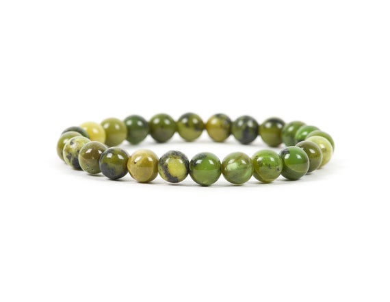 Chrysoprase Bracelet, Green Gemstone Bracelet - Handmade Gemstone Jewelry