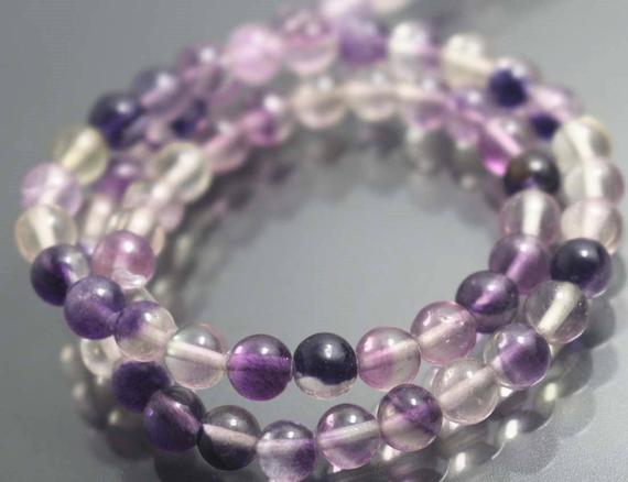 6mm/8mm/10mm/12mm Genuine Purple Fluorite Beads,smooth And Round Genuine Purple Fluorite Beads,15 Inches One Starand