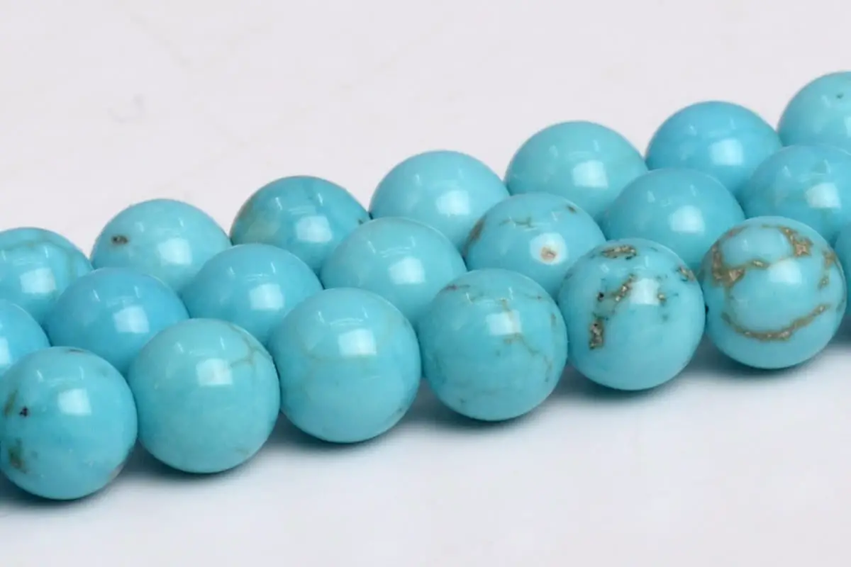 Mint Blue Magnesite Turquoise Beads Round Stone Loose Beads 4mm 6mm 8mm 10mm 12mm Bulk Lot Options