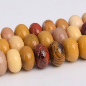 Mookaite Beads Grade AAA Genuine Natural Gemstone Rondelle Loose Beads 6MM 8MM 10MM Bulk Lot Options | Natural genuine rondelle Mookaite Jasper beads for beading and jewelry making.  #jewelry #beads #beadedjewelry #diyjewelry #jewelrymaking #beadstore #beading #affiliate #ad