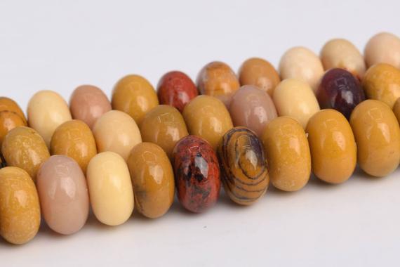 Mookaite Beads Grade Aaa Genuine Natural Gemstone Rondelle Loose Beads 6mm 8mm 10mm Bulk Lot Options