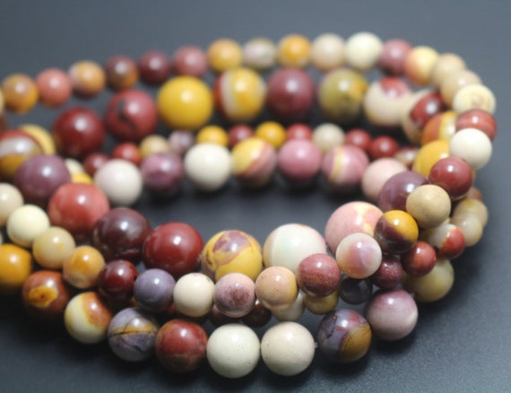 Mookaite Beads,6mm/8mm/10mm/12mm Smooth And Round Stone Beads,15 Inches One Starand