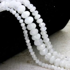 Shop Moonstone Beads! Natural Moonstone, Genuine Moonstone Faceted Rondelle Natural Loose Gemstone Stone Beads – RDF55 | Natural genuine beads Moonstone beads for beading and jewelry making.  #jewelry #beads #beadedjewelry #diyjewelry #jewelrymaking #beadstore #beading #affiliate #ad