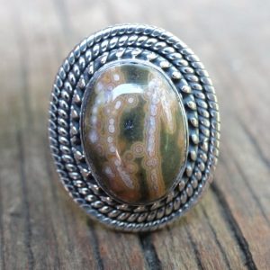 Shop Ocean Jasper Rings! Sterling Silver Natural Ocean Jasper Ring Size 6.5 – Natural Jasper ring size 6 7 – ring size 6 7 – Sterling Silver Ocean Jasper Ring 6 7 | Natural genuine Ocean Jasper rings, simple unique handcrafted gemstone rings. #rings #jewelry #shopping #gift #handmade #fashion #style #affiliate #ad