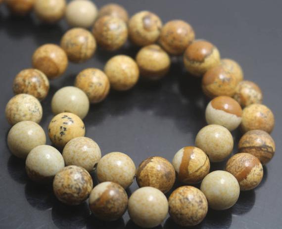 Picture Jasper Beads,6mm/8mm/10mm/12mm Smooth And Round Jasper Beads,15 Inches One Starand