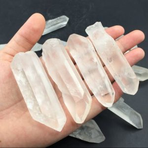 Shop Quartz Crystal Beads! Large Thick Quartz Crystal Points Rough Raw Bulk Quartz Crystal Stick Wand Gemstone Supplies Undrilled Quartz Pendant Supplies 1/5/10pieces | Natural genuine beads Quartz beads for beading and jewelry making.  #jewelry #beads #beadedjewelry #diyjewelry #jewelrymaking #beadstore #beading #affiliate #ad