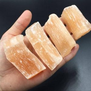 1piece Peach Selenite Crystal Nugget Raw Pink Selenite from Morocco Orange Selenite Healing Crystal Stone Mineral Specimen CD | Natural genuine chip Gemstone beads for beading and jewelry making.  #jewelry #beads #beadedjewelry #diyjewelry #jewelrymaking #beadstore #beading #affiliate #ad