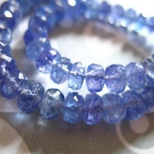 5-100 pcs, Tanzanite Beads Rondelles, Luxe AAA, 5-6 mm, Faceted, Periwinkle Blue, december birthstone brides bridal 56 | Natural genuine beads Array beads for beading and jewelry making.  #jewelry #beads #beadedjewelry #diyjewelry #jewelrymaking #beadstore #beading #affiliate #ad