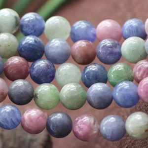 Shop Tanzanite Round Beads! Natural Mixcolor Tanzanite Smooth And Round Beads, 6mm / 8mm / 10mm / 12mm Natural Tanzanite Beads Bulk Supply, 15 Inches One Starand | Natural genuine round Tanzanite beads for beading and jewelry making.  #jewelry #beads #beadedjewelry #diyjewelry #jewelrymaking #beadstore #beading #affiliate #ad